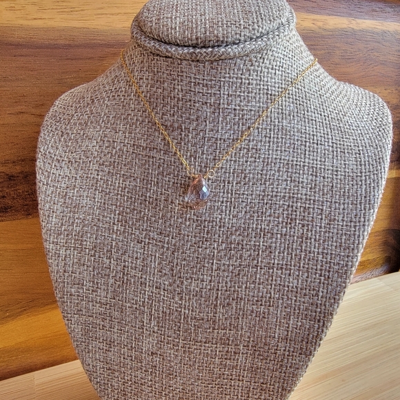 MYSTUC CHAMPAGNE QUARTZ Necklace Minimalist Crystal Gemstone - Picture 4 of 4
